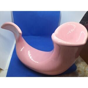 1970's vohann of california htf in creamy pink whale / soap dish / ashtray